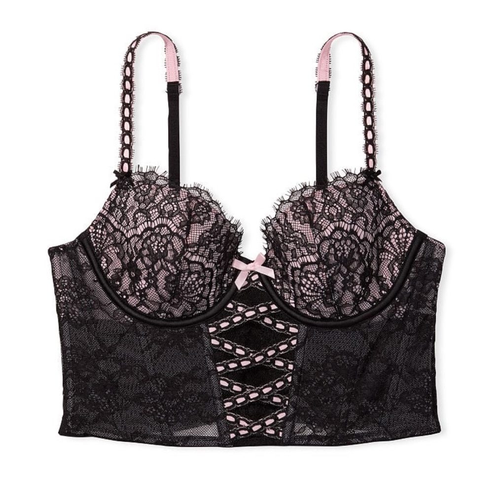 VICTORIA SECRET DREAM ANGELS Lightly-Lined Heritage Ribbon Slot Bra Top